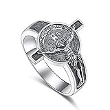 ADMETUS Crucifix Cross Ring Sterling Silver St