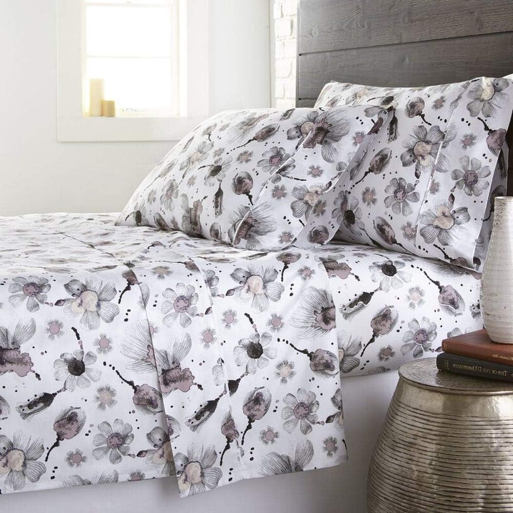 4 Piece Luxurious Durable Floral Sheets Queen Size