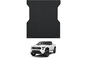 Ecarzo Truck Bed Mat Compatible with 2025 2024 Toyota Tacoma Accessories 5FT Car Bed Cargo Mat Perfectly Flush All Weather Protection TPE Heavy Duty Truck Bed Liner Pickup Premium