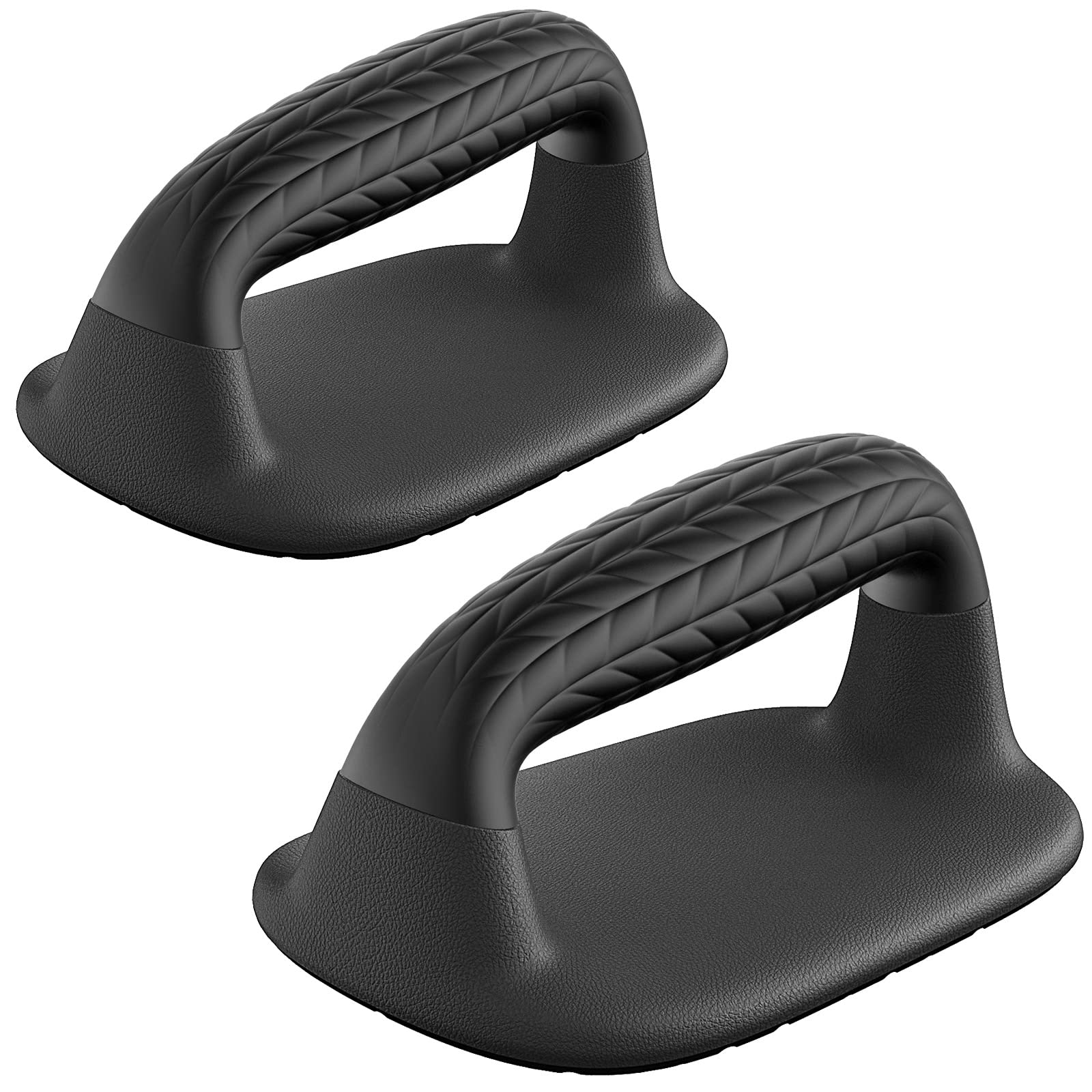 SELEWARE Push up bars Parallettes bars Anti-slip Handstand Bars w/Soft Rubber Handle for Calisthenics, Fitness, Floor workouts, Sturdy Construction, Support 500 lbs Black