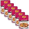 Shan Meat & Vegetable Recipe Mix 3.52 oz (100g) - Indian Masala Powder for Authentic Vegetable Curry and Medium Meat Dishes - Vegetarian-Friendly, Airtight Bag, Indian Spices for Seasoning (Pack of 6)