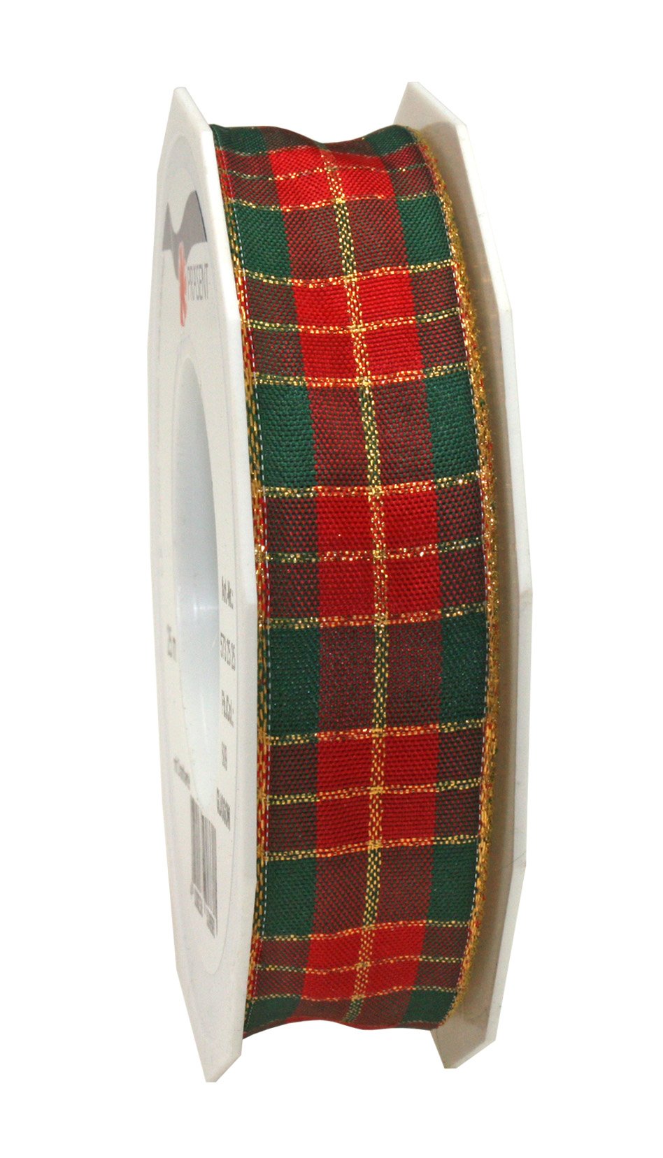 Präsent - Glasgow Wired Ribbon Scottish Pattern 25 mm Width, 25 m Length