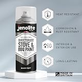 Jenolite Directorust BBQ & Stove Spray Black 3x400ml High Temp Paint 650°C view 2