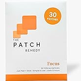 The Patch Remedy Focus Patch | Ginkgo Biloba, Acetyl-L-Carnitine, Bacopa, Magnesium L-Threonate, Green Tea | 30 Patches