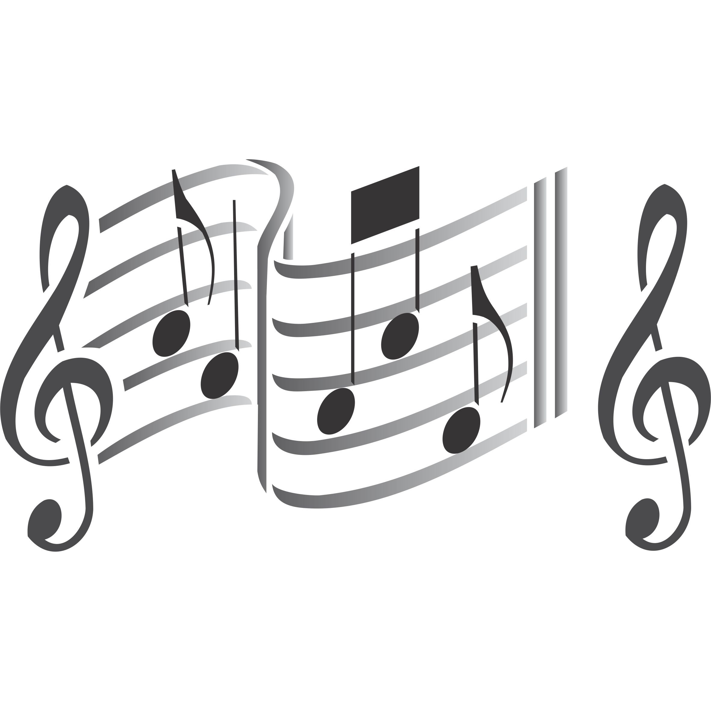 Music Stencil - 39.5 x 25.5cm (M) - Reusable Musical Sheet Notes Notation Treble Clef Stencils for Painting