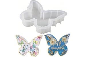 Crystal Resin Butterfly 3D Book Stand Molds Large Silicone Crafting Bookends Making Supplies for Home Decorations Jewelry Mak