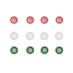 Libiline 100pcs Resin Button Solid Color 4Holes