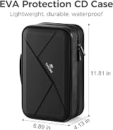 TIMCORR 144 Capacity CD/DVD Case Organizer EVA Protective Binder Black view 6