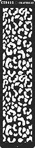 CrafTreat Cheetah Print Stencils for Painting on Wood, Canvas, Paper, Fabric, Floor, Wall and Tile - Cheetah Skin - 3x12 Inches - Reusable DIY Art and Craft Stencils - Cheetah Stencil Makeup Pattern
