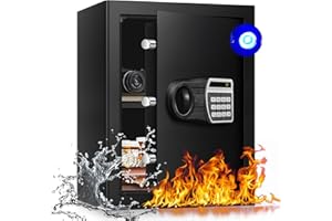 ToruKeep 2.4 Cub Fireproof Safe Box for Home Use, Home Safe Fireproof Waterproof with Digital Combination Lock, Personal Fire Safe Box for Money Handgun Jewelry Document