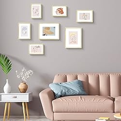Frametory, 5x7 Aluminum Frames with Ivory Mats for