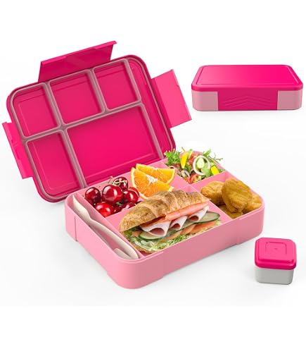 Bento Box Tout-en-Un Mignonne Cannelle Avec Cuillère Et Fourchette - 750ml Kawaii 4 Points Lock
