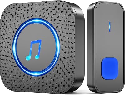 SURFOU Wireless Doorbell 400m Range Waterproof Wall Plug-in 55 Melodies