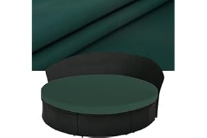 SOWINOS 66" Round Outdoor Daybed Cushion Cover Replacement, Anti-UV Water-Resistant Patio Sunbed Cover with Elastic Band, Seamless Design for Sun Bed Accessories, Ink Green (Cover Only)