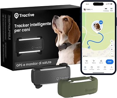 GPS Cani Intelligente | 2025 Edizione | Localizzazione GPS in Tempo Reale | Notifiche Antifuga e Avvisi di Salute | Monitoraggio dei Parametri Vitali | N. 1 sul Mercato (Bundle (Nero))