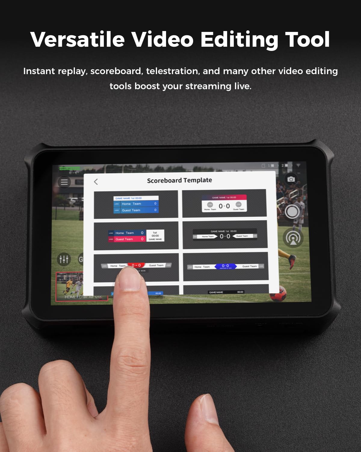 OBSBOT Talent Video Switcher Monitor Encorder Recorder All in One Video Mixer with 7 Video Inputs, Live Streaming to NDI/RTMP/SRT/YouTube and Others Platforms via Wi-Fi, 4G LTE, Ethernet, USB Port.