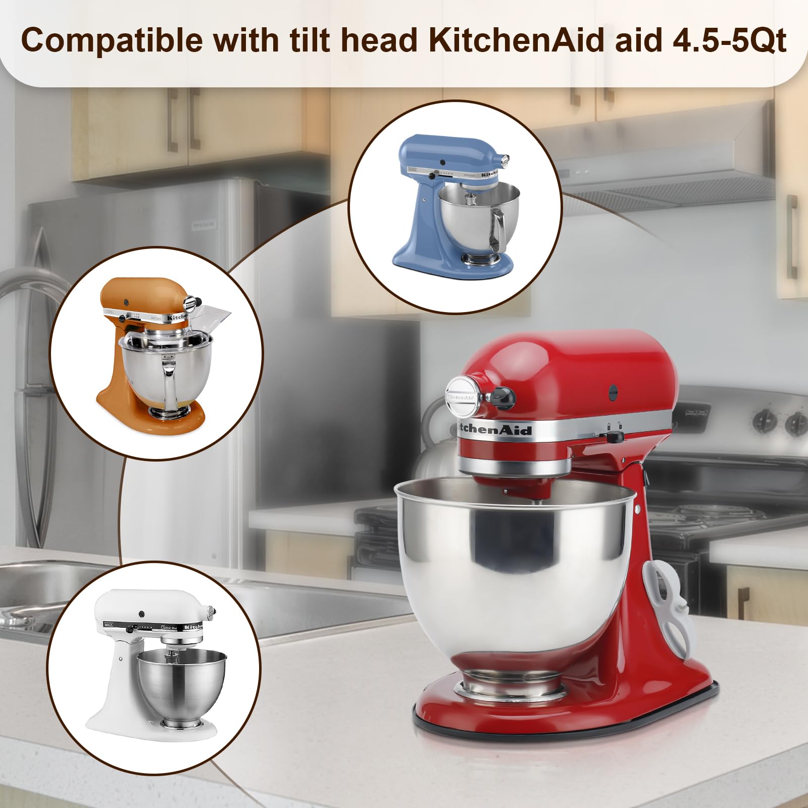 Metal Sliding Mat for KitchenAid Stand Mixer, 4.5-5 Qt, Slide Tray for Tilt-Head Mixer