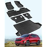 for Chevy Equinox for GMC Terrain Floor Mats & Cargo Liners 2018-2024,All Weather Floor Mats for Chevy Equinox Trunk Mats Rear Backrest Mats Accessories 2024 2023 2022 2021 2020 2019 2018 (6PCS)