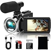 Video Camera Camcorder HD 4K 48MP Vlogging Camera for YouTube with 32G Card