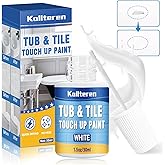 Tub and Tile Paint, White Touch Up Pen for Countertop, Bathtub, Porcelain Paint for Any Scratches Spots on Tiles, Sinks, Enamel, Toilets, 1.5 Fl Oz