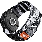 Bandletic 22mm Tactical Military Nylon Watch Band Compatible with Garmin Fenix 8 47mm/7/7 Pro/6/6 Pro/5/5 Plus/Instinct 3 2/Forerunner 970/965/955/945/745/Approach S70/S62/S60/Epix 2 Pro/Quatix 7/6/5