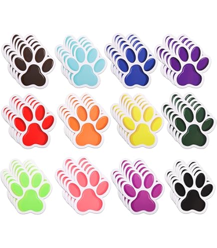 Black Paw Print Cutouts - 36-Piece Classroom Decor Set For Bulletin Boards & Crafts