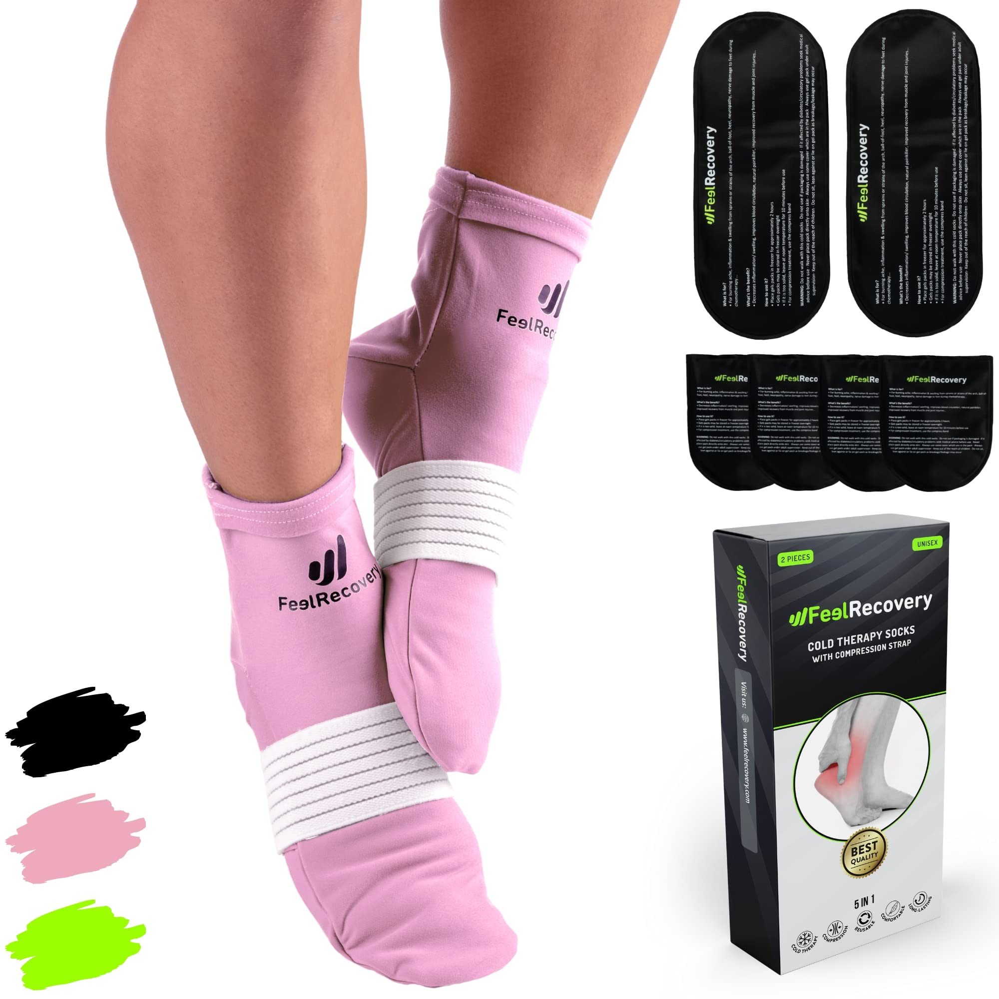 Photo 1 of Ice Pack Socks for Feet Coolers - Reusable Hot&Cold Therapy Socks w/Compression Straps - Cold Gel Pack for Neuropathy, Foot Pain, Plantar Fasciitis & Sprains - Cooling Socks for Hot Feet for Gout