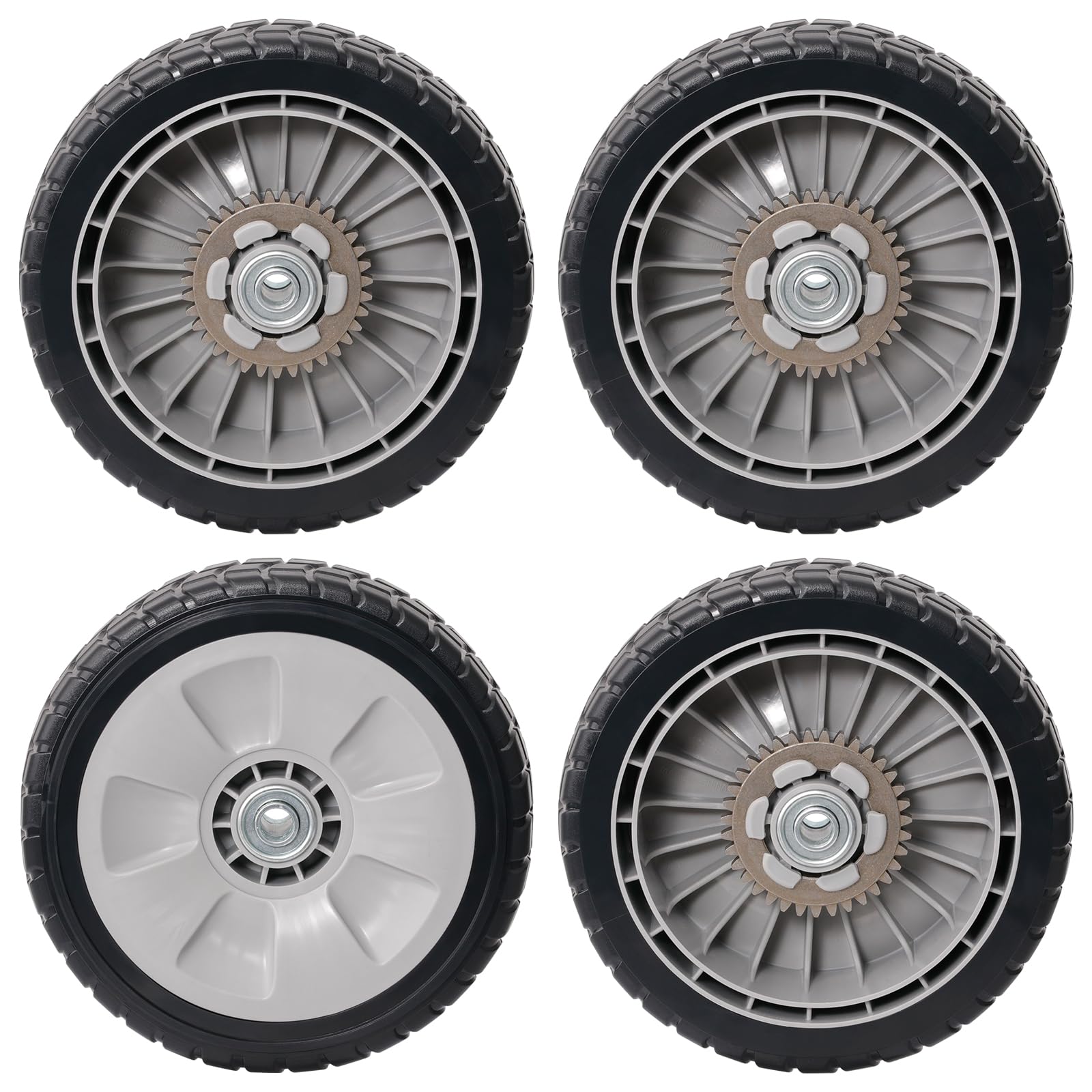 CheeMuii 4 Pack Lawn Mower Wheels Kit 4 Rear Wheels Replace for 42710-VE2-M02ZE 8" Push Mower Rear Wheels Compatible with Honda Lawn Mower HRR216 HRS216 HRT216 etc Image
