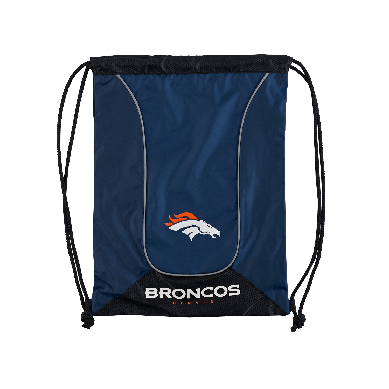 NORTHWEST Unisex's Denver Broncos Backsack Doubleheader Style Navy, Measures 19 Height, 8 Width and 12-inches in Length