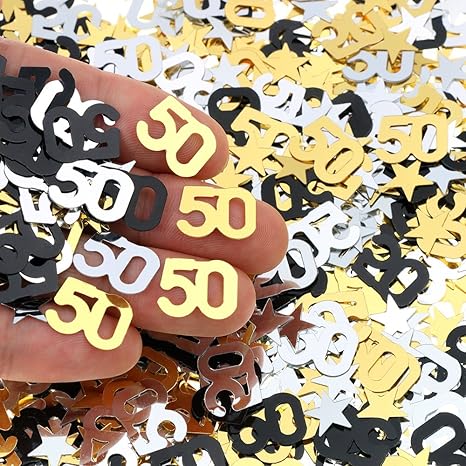 50th Birthday And Wedding Anniversary Party Table Confetti