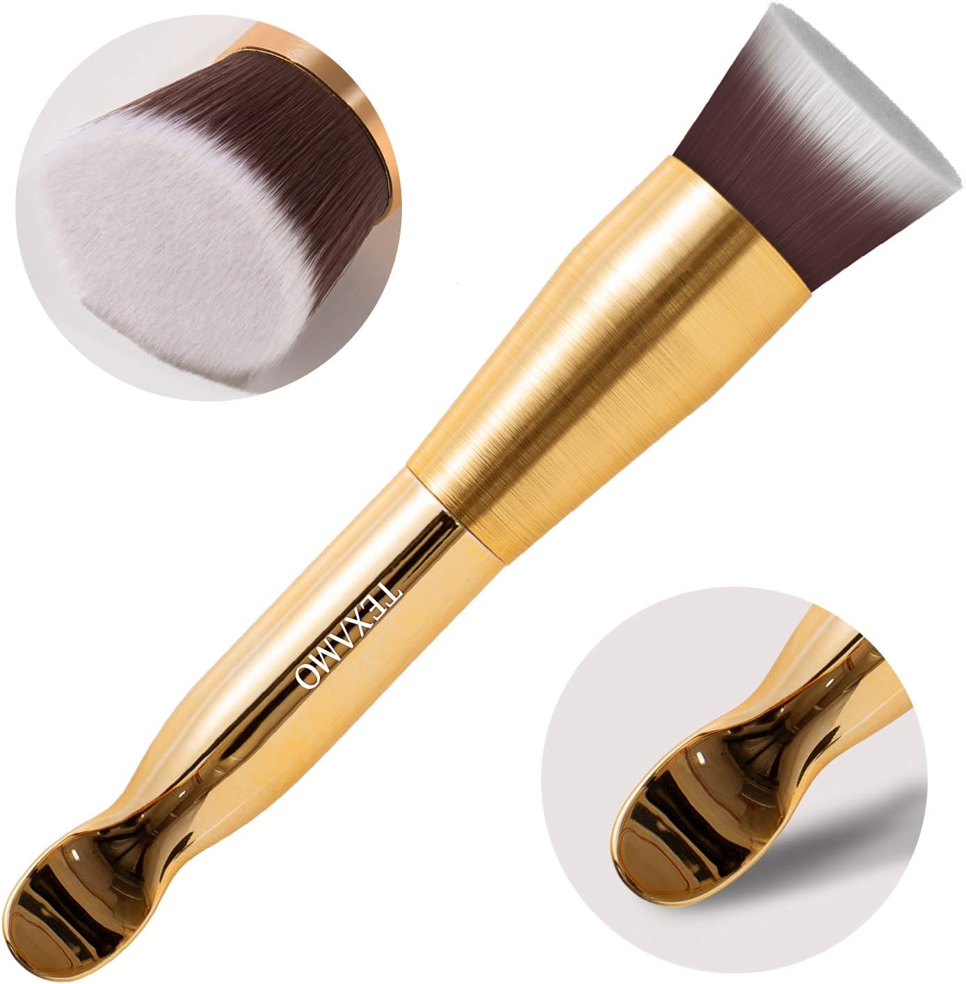 Texamo Foundation Brush Premium Quality Synthetic Kabuki Brushes Creative Spoon Professional for Liquid Blending Mineral Powder Makeup Tools