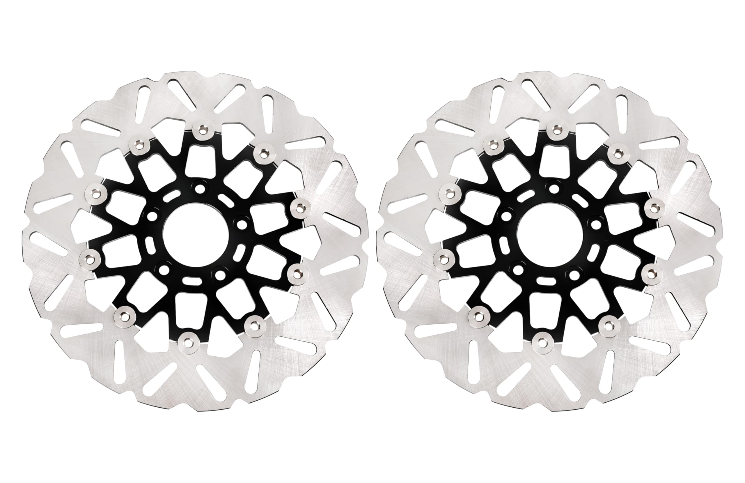 Photo 1 of RAPIHIDAN 11.8" Front Floating Brake Disc Rotor 2Pcs Compatible with Harley Davidson Touring Road King 08-20, Road Glide Street Glide 08-13, Dyna Fat Bob 08-17, Trike V-ROD, Update Floating Rotor