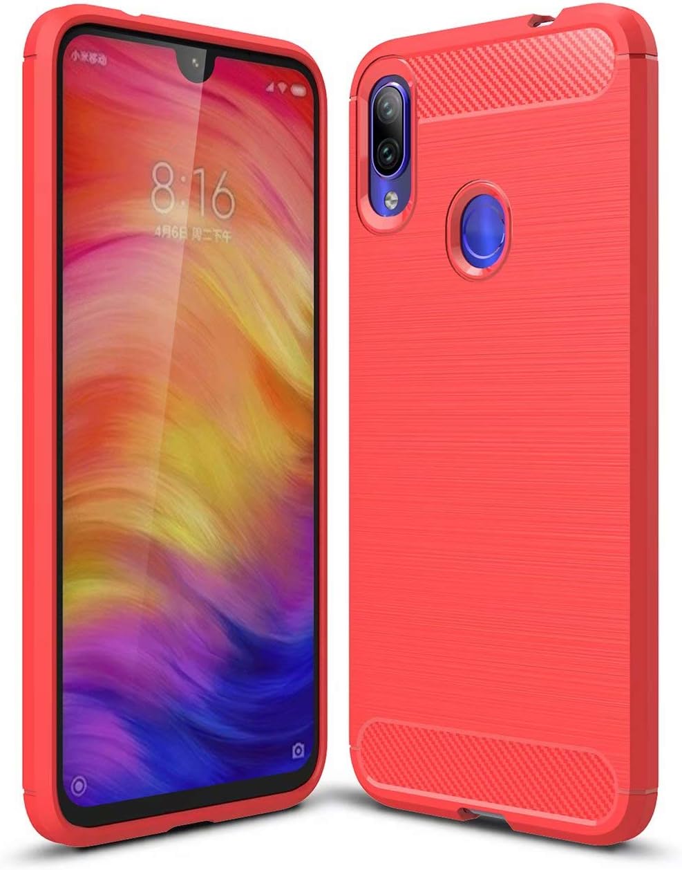 TenDll Case for Huawei Y9s, Ultra-Thin Durable Premium Soft TPU Huawei Y9s Cover Case Fit for Huawei Y9s -Red