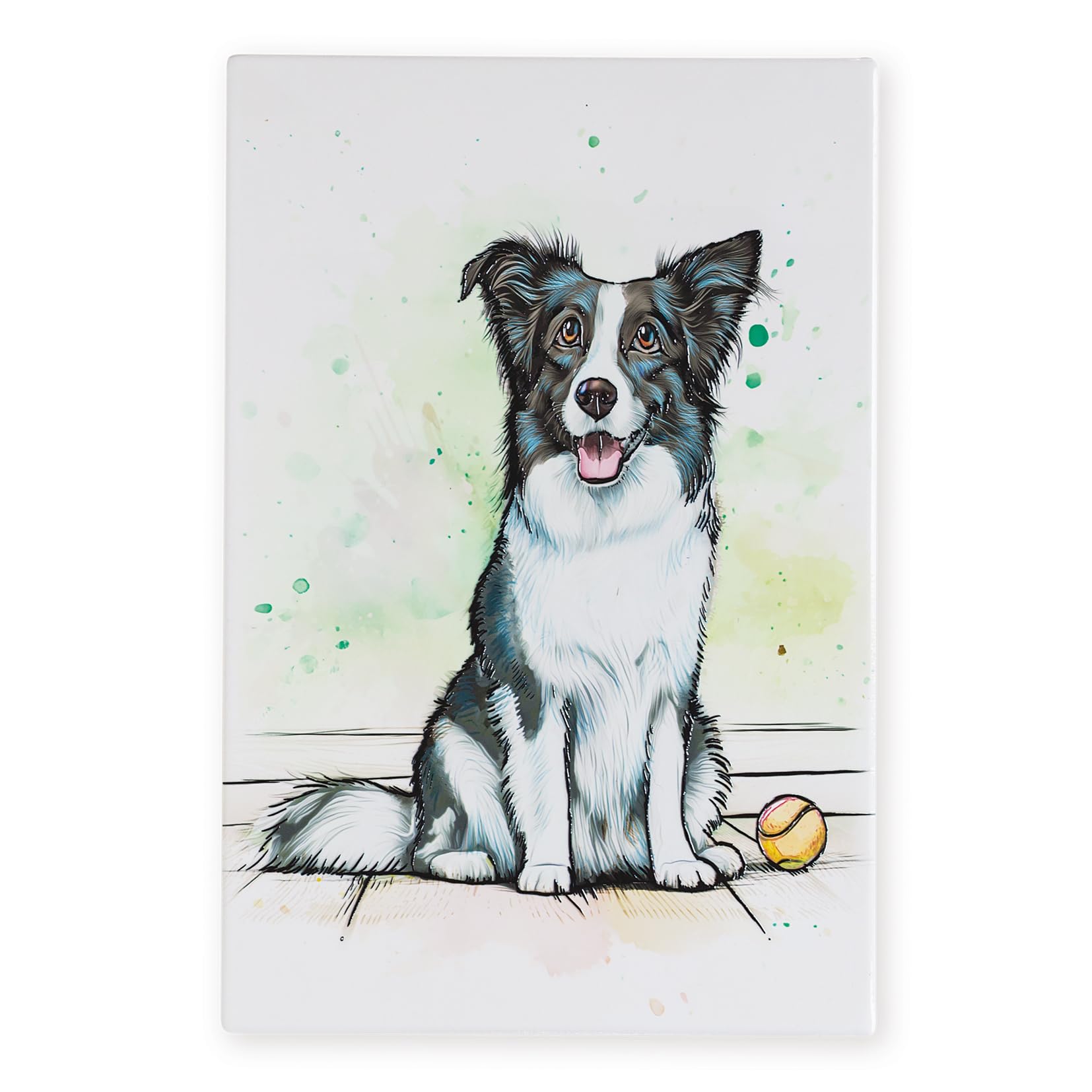 Art of Arora 2850 Border Collie Ceramic Tile Picture Plaque Wall Art 30 x 20cm