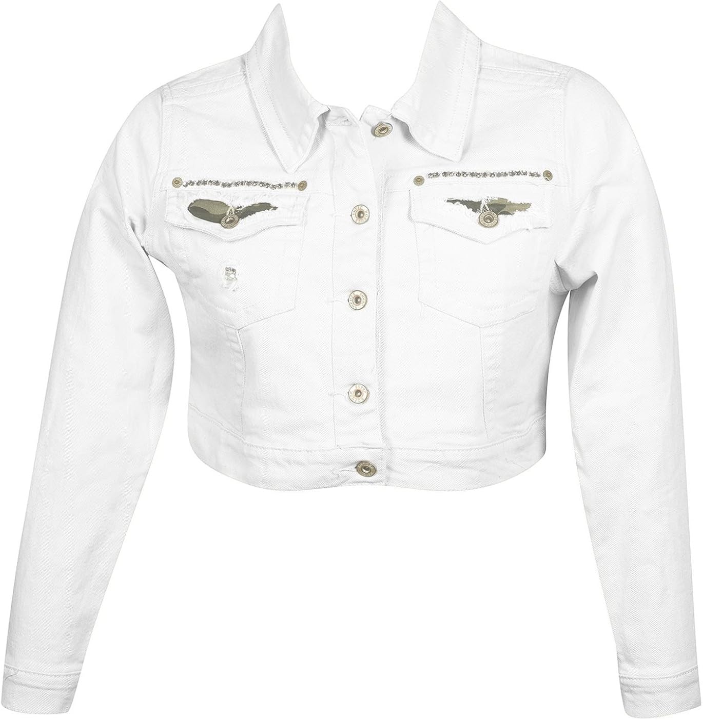 plus size white jean jacket