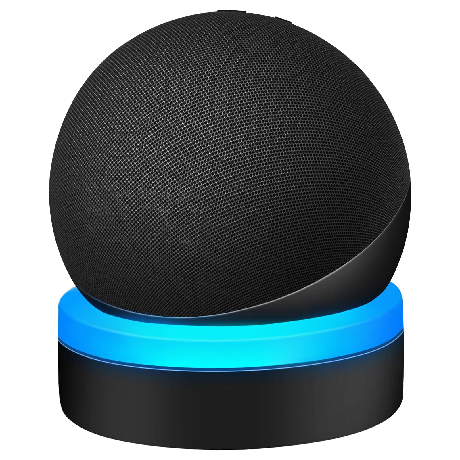 ZUOLACO Dot 4th/5th Generation Table Holder, Desktop Stand Base Mount Bracket with Light Guide for Dot 4th & 5th Gen, Space-Saving Dot Accessories with Built-in Cable Management, Black