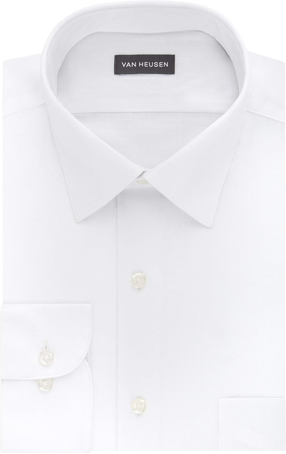 Van Heusen Men's BIG FIT Dress Shirts Lux Sateen Stretch Solid (Big and Tall): Clothing