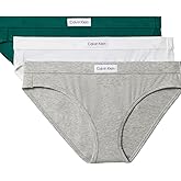 Calvin Klein womens Comfort Logo Cotton Stretch Bikini Panties, 3 Pack