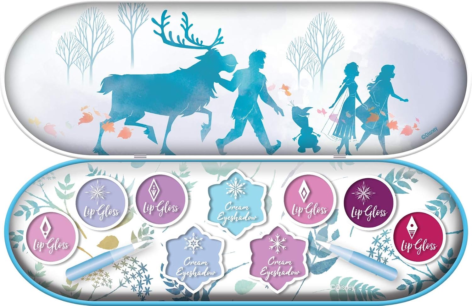 Disney Frozen Adventure Lip and Face Tin, Tin Canister with 11-Pops of Colour and Accessories for Lips and Face - Image 3