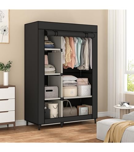 ワードローブ Amazon.com: 69 Inch Portable Clothes Closet Wardrobe Storage