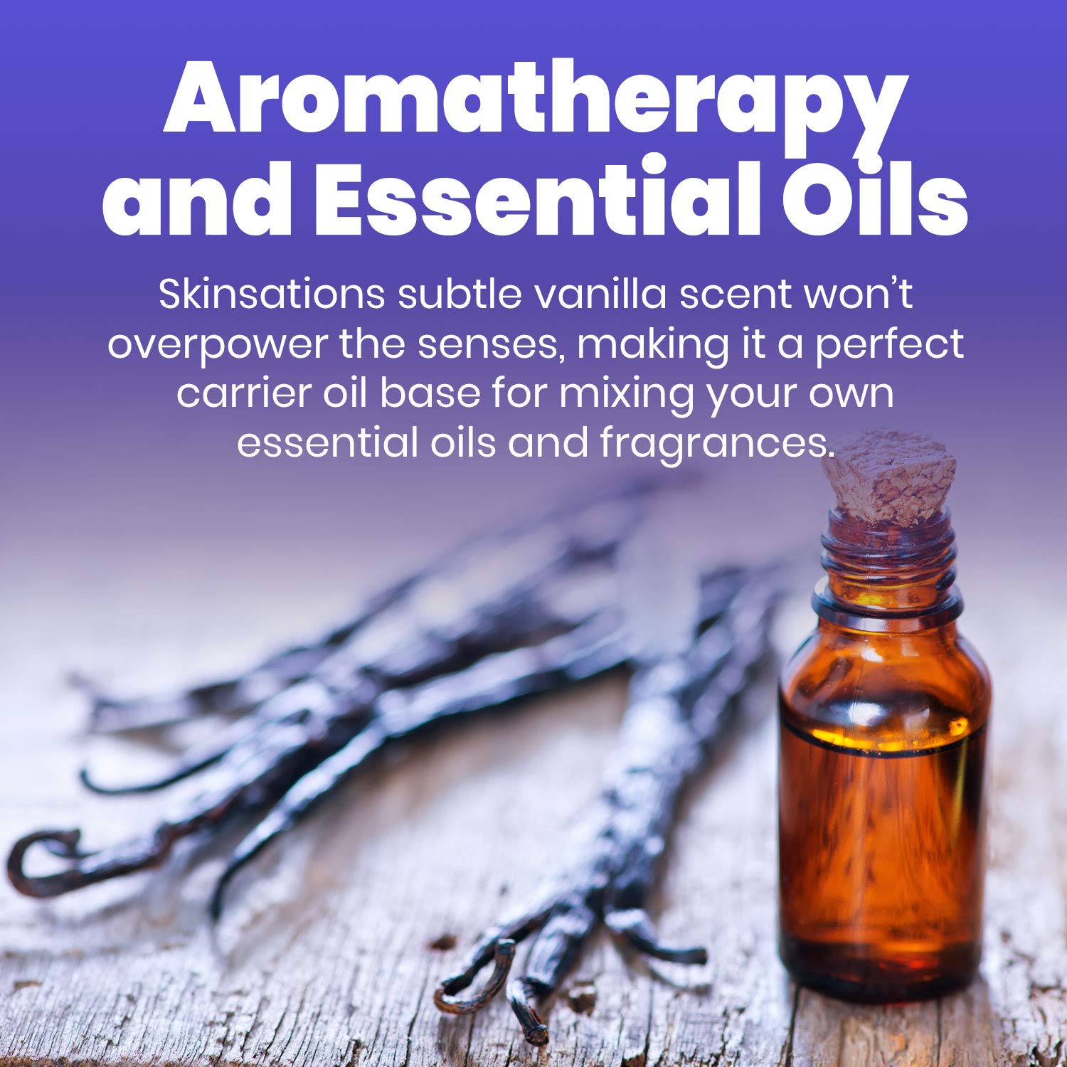 Skinsations - Vanilla Massage & Body Oil - LG | Lightweight & Silky Soft Blend of Edible Sweet Almond, Fractionated Coconut, Grapeseed & Jojoba Oils with Natural Vanilla Flavor for Him and Her: Health & Personal Care