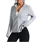 SHENHE Women's Athletic Workout Full Zip Up Jacket Long Sleeve Running Sweatshirt Jacket