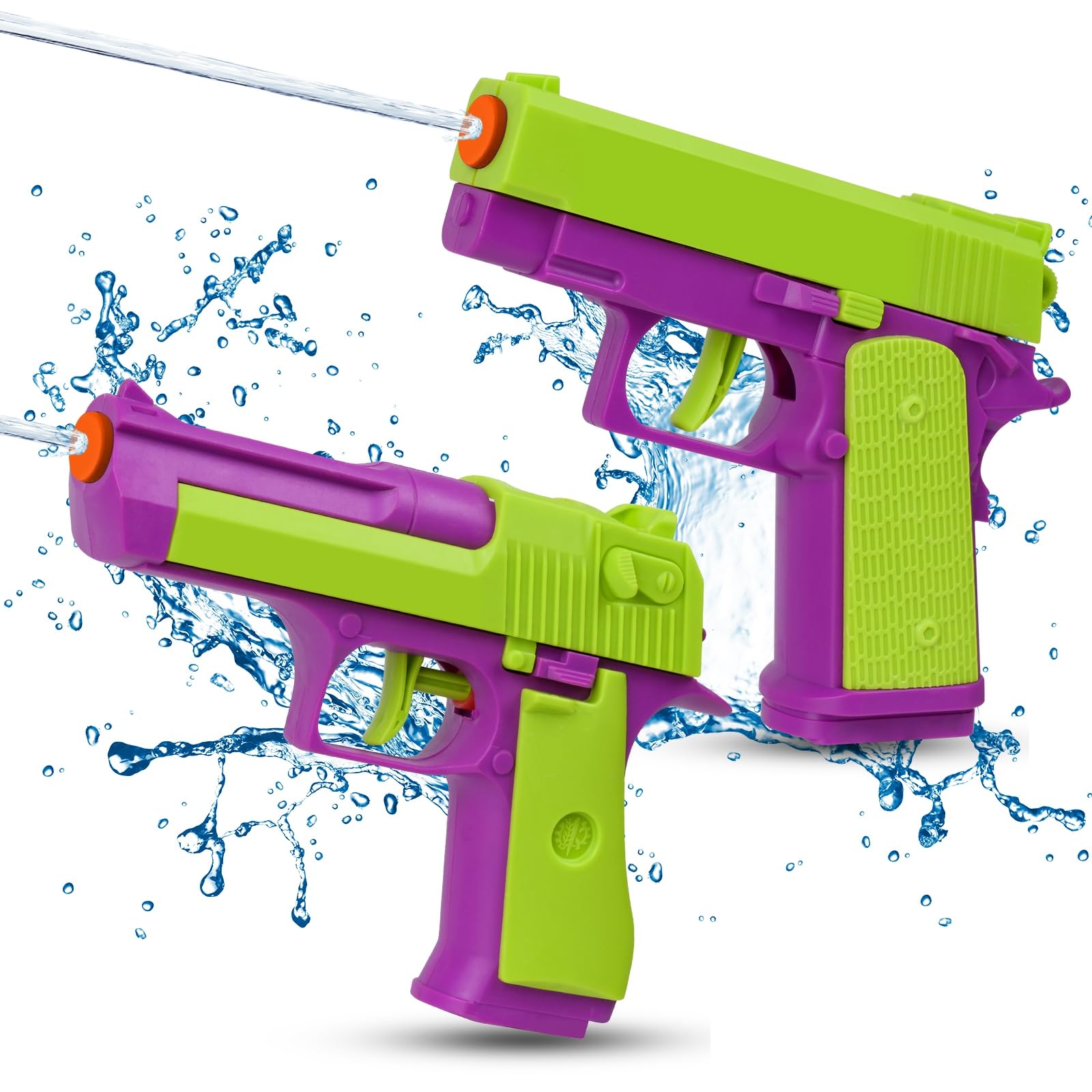 View 1 of 2 Pack Squirt Guns for Kids - Water Gun Water Blaster Soaker Water Pistol Toys for Toddlers Child Boys Girls, Ideal Summer Gifts for Swimming Pool Beach Party Outdoor Shooting Game Water Fighting Toy