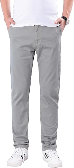 Amazon Ailokoso メンズ パンツ チノパン ロングパンツ ストレッチ スキニー スリム ズボン テーパード ワークパンツ 定番 作業着 ボトムス イージーパンツ カジュアル ゴルフウェア 大きいサイズ 29 ライトグレーb ロングパンツ 通販