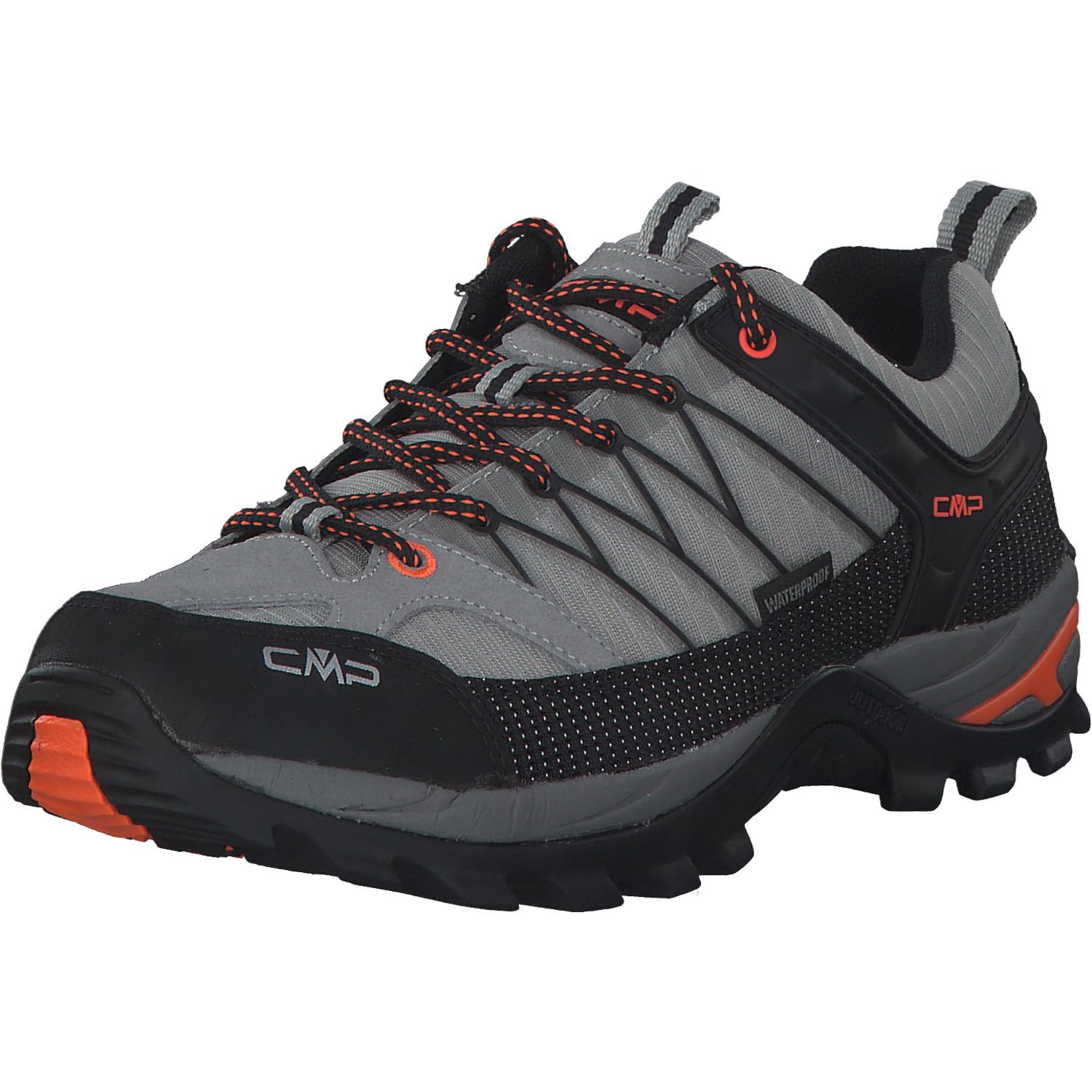 CMP Men's Rigel Low Trekking Shoes WP, Cement Black, 11 UK