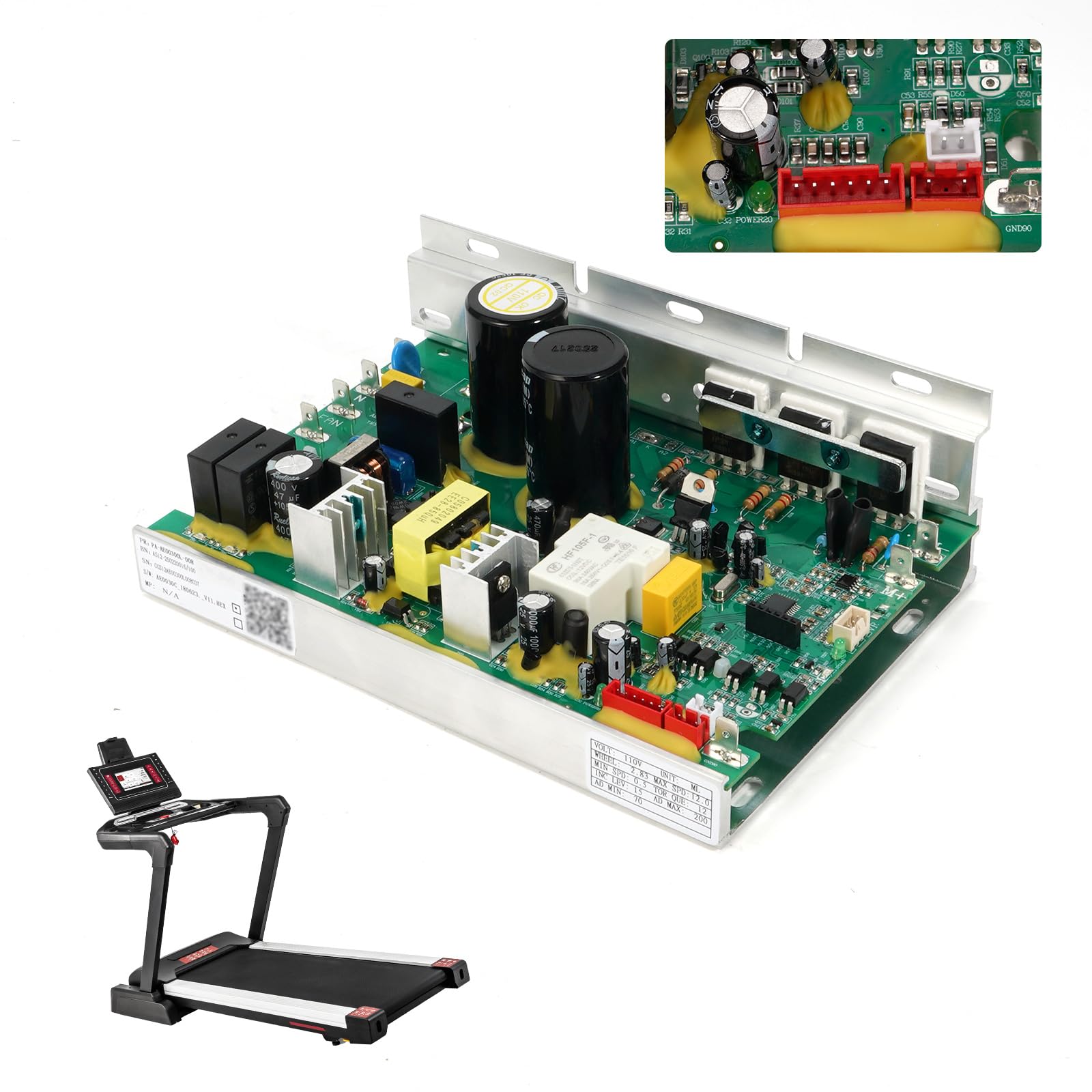Photo 1 of LEAPTREND AE0030C Upgraded Treadmill Lower Motor Control Board 110V/120V, Compatible with Sole F63 F65 F80 2016-Current, Treadmill Motherboard Controller Replace CRD020075-02 RD020073 PA-AE00300L-008
