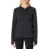 Amazon Essentials Women's Athletic Soft Performance Lightweight Zip Up Workout Hoodie Jacket, Space Dye