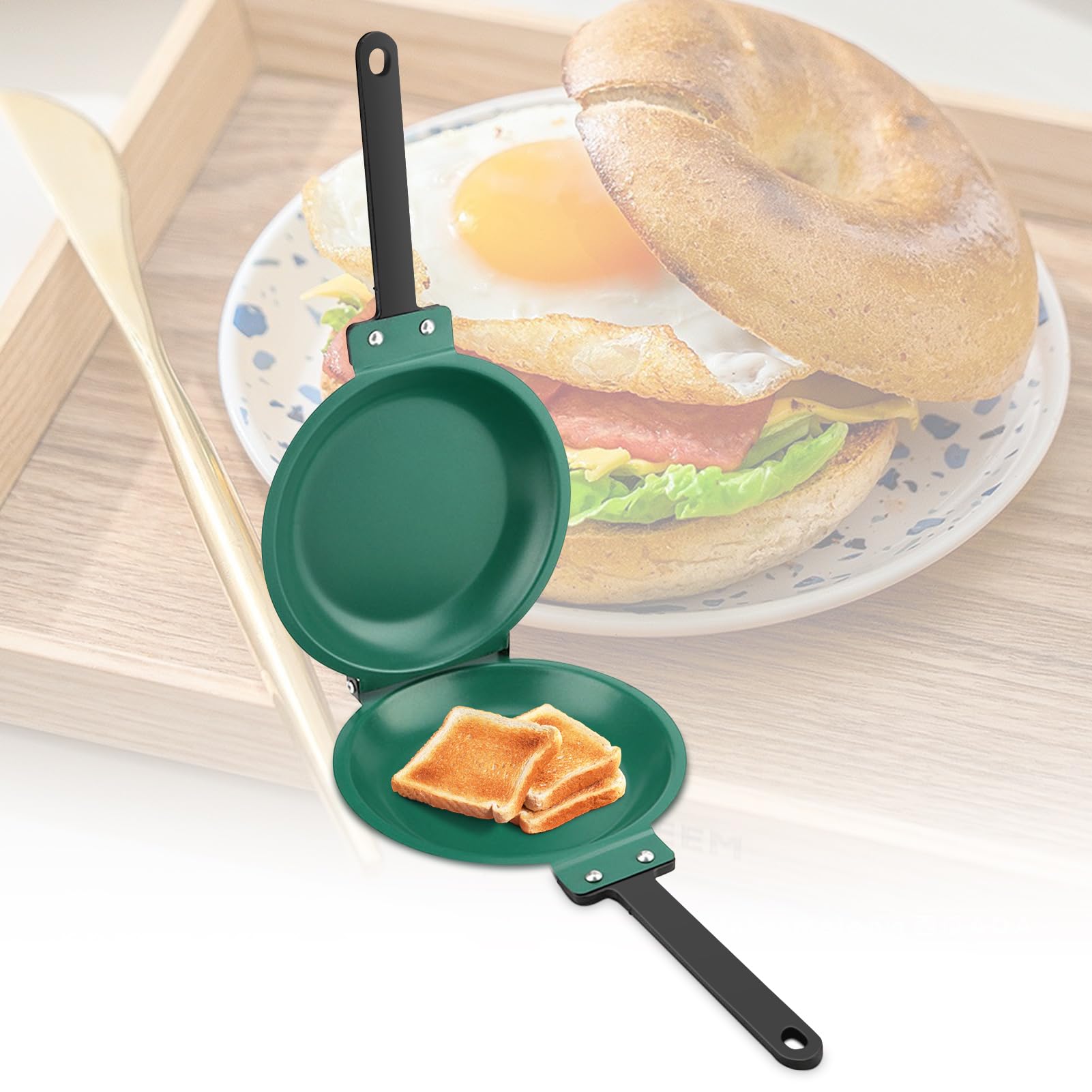 Double Sided Non-Stick Frying Pan - Safe, Anti-Scalding Handle | Double Flip Side for Easy Omelettes