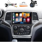 Android Car Stereo for Jeep Grand Cherokee 2014 2015 2016 2017 with DSP, 9 Inch HD Touchscreen Radio Wireless Apple Carplay &amp; Android Auto GPS WiFi SWC + AHD Backup Camera 2+32G