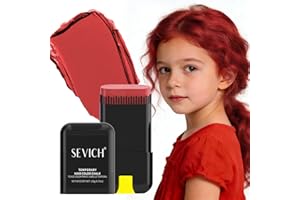 SEVICH Temporary Hair Chalk Comb Red,Hair Color for Kids,8 Dye Colours,Quick Drying & Easy Cleaning,Perfect for Halloween,Chi